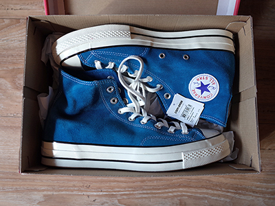 blue suede chuck taylors